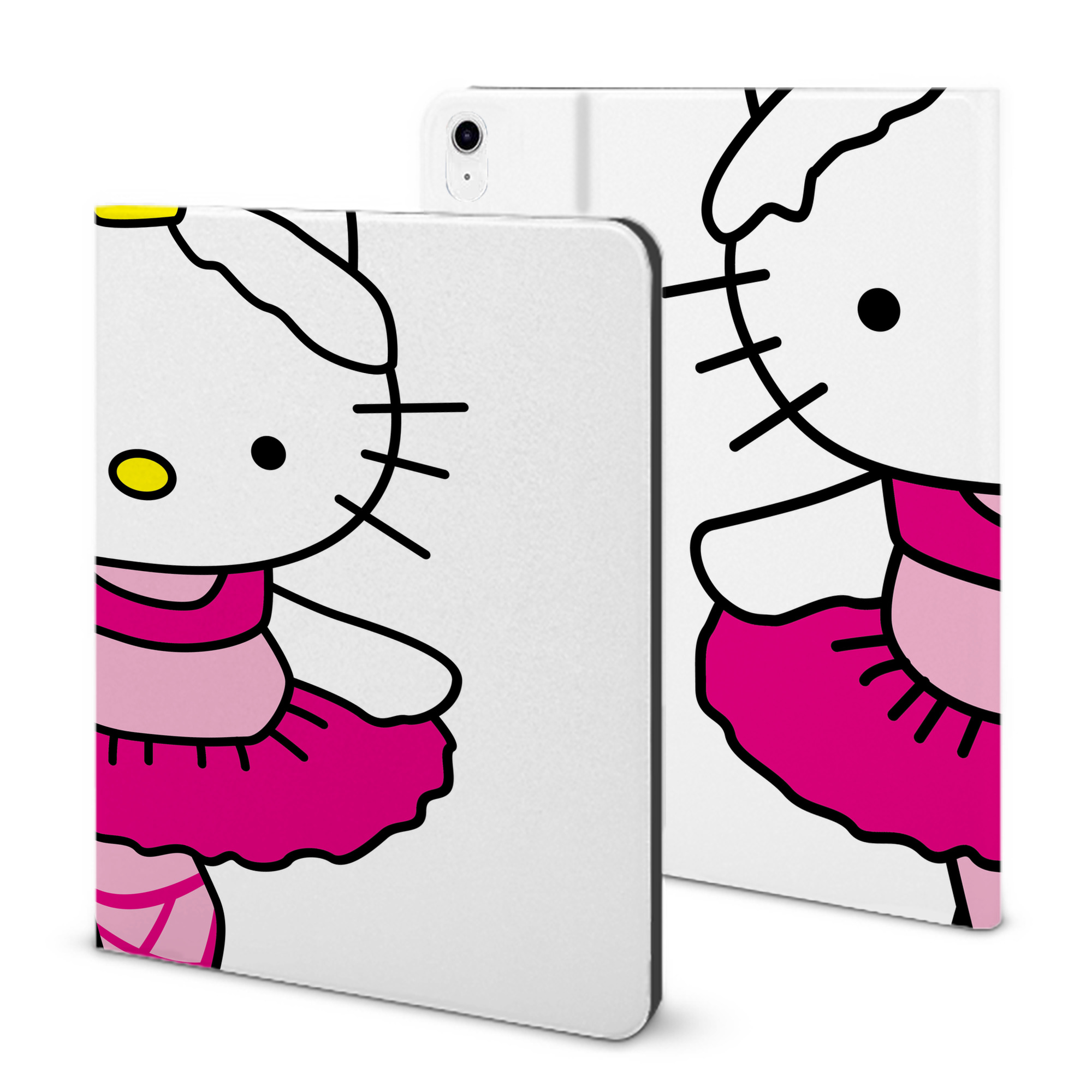 （画像用） Hello Kitty ハローキティ IPad ケース ブック型 PUレザー TPU 耐衝撃 軽量 薄型 ペン収納なし 全面保護 IPad 各モデル対応